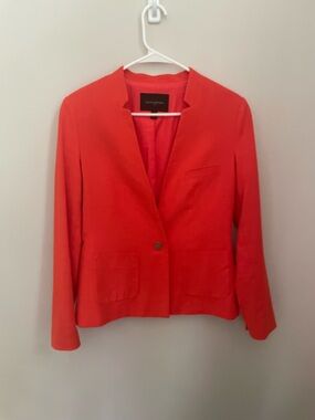 Banana Republic Orange Blazer Size 6 Tailored Work Jacket